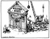 Cartoon titled Welfare State