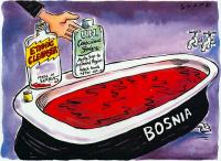 Cartoon titled Bosnia