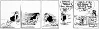 Cartoon titled &quot;Dammit, I refuse to bowl against that!!&quot;