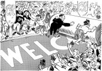 Cartoon titled From Auckland to the Bluff…