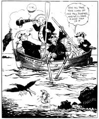 Cartoon titled “Pull Together”: The Resolution for 1931