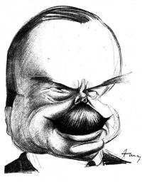 Cartoon titled Sir Joseph Ward in his famous impersonation “Another Little Million Won’t Do Us Any Harm”
