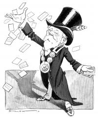 Cartoon titled Henry Holland, Mayor of Christchurch