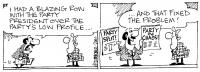 Cartoon titled I had a blazing row…