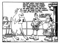 Cartoon titled I knew adding a human gene was a mistake.