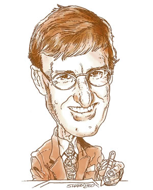 Cartoon of Clive Lind